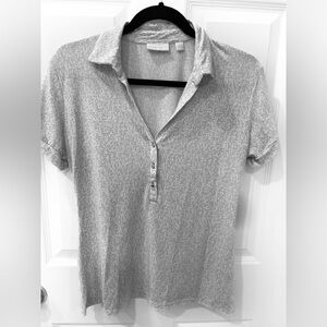 New York & Company stretch Women’s Gray Patterned Shirt